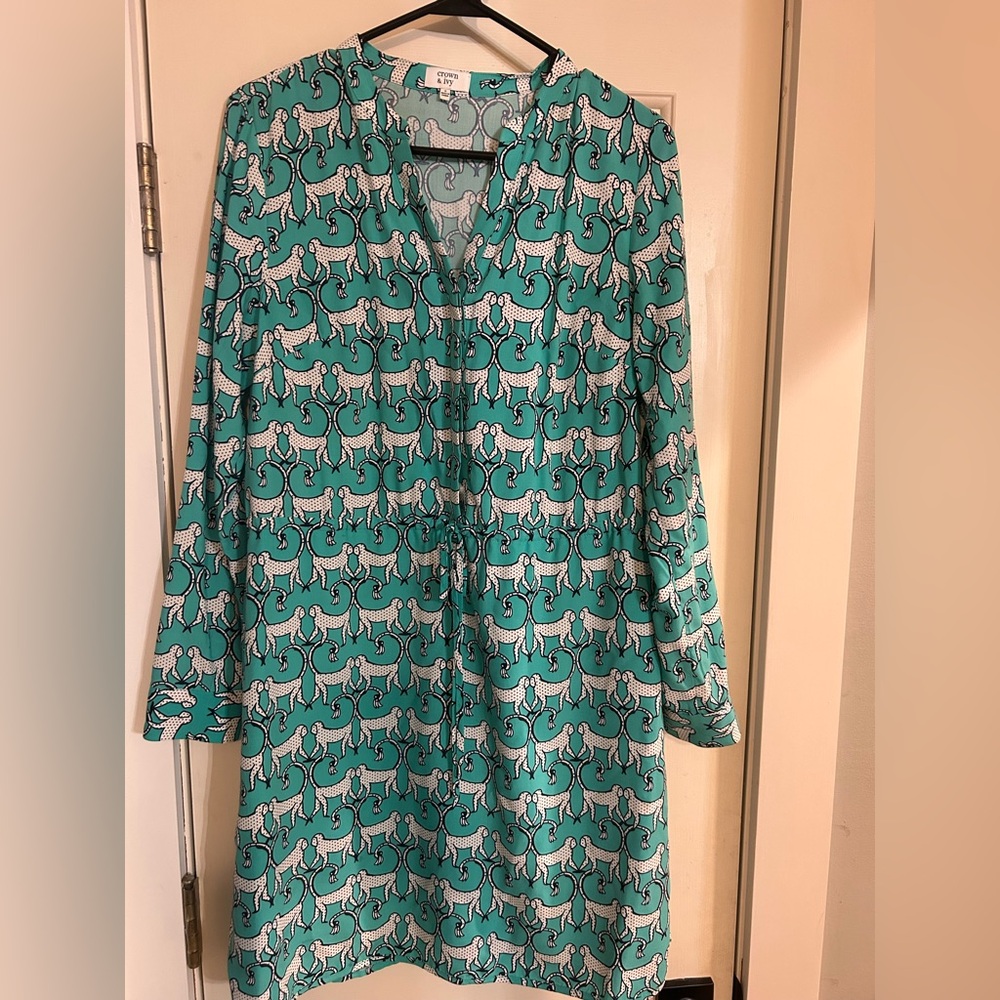 Crown and Ivy Size 6 Teal Dress